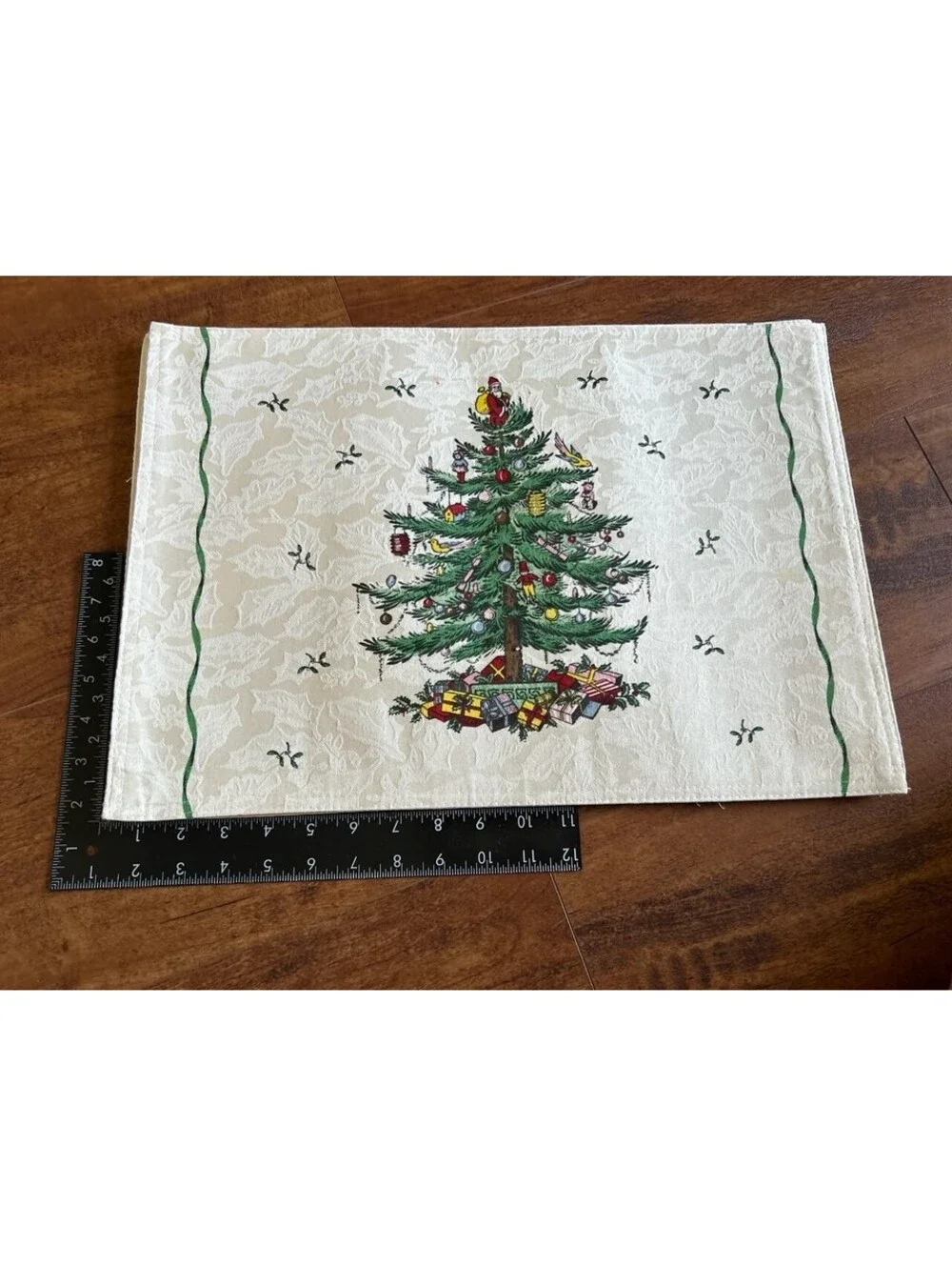 Set of 3 Vintage Christmas Tree Placemats